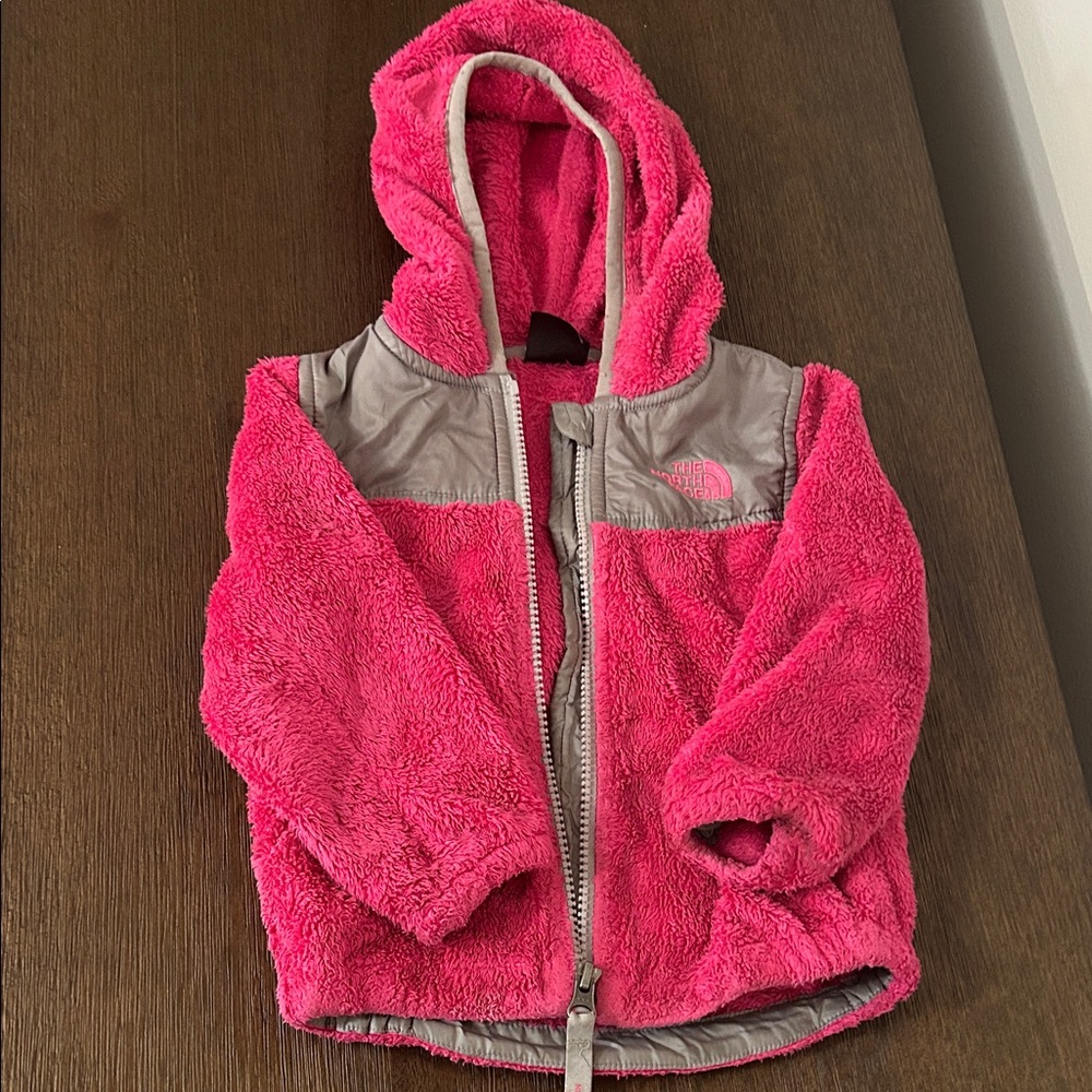 The North Face Pink and Gray Fleece Jacket